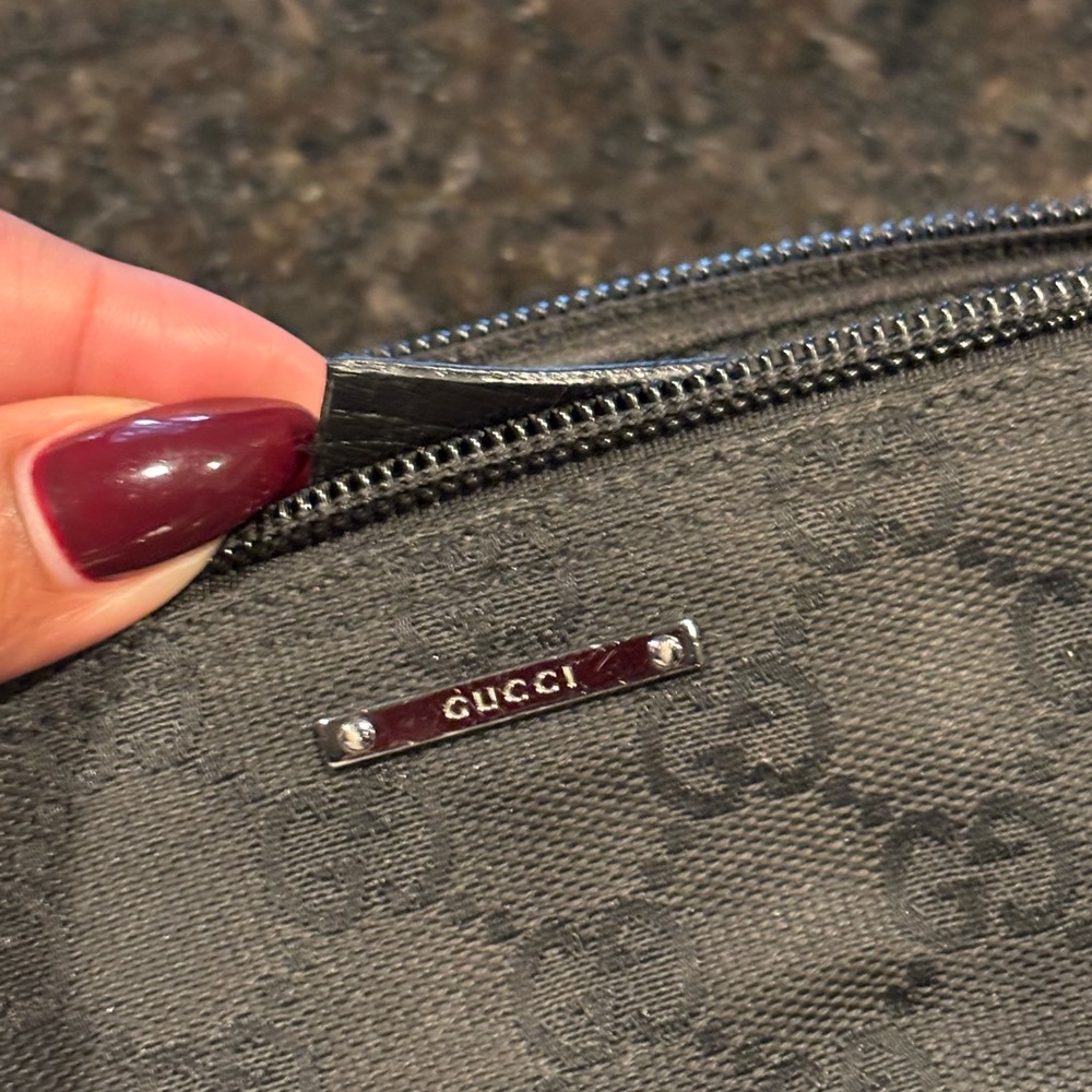 Gucci Black Monogram Clutch